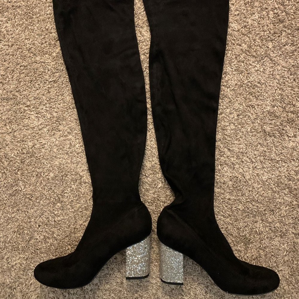 Over the knee heel boots